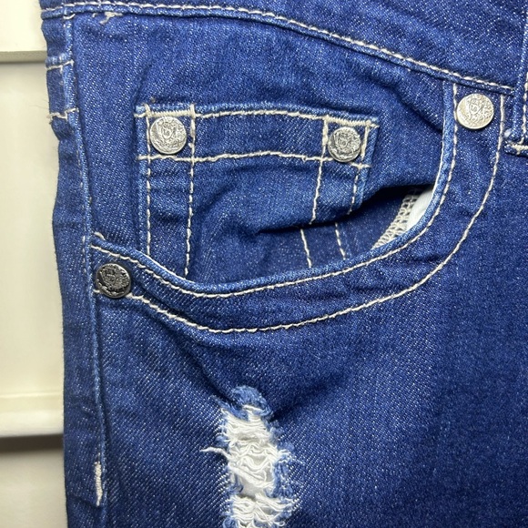 Ed Hardy tiger embroidered distressed jeans - Picture 5 of 10